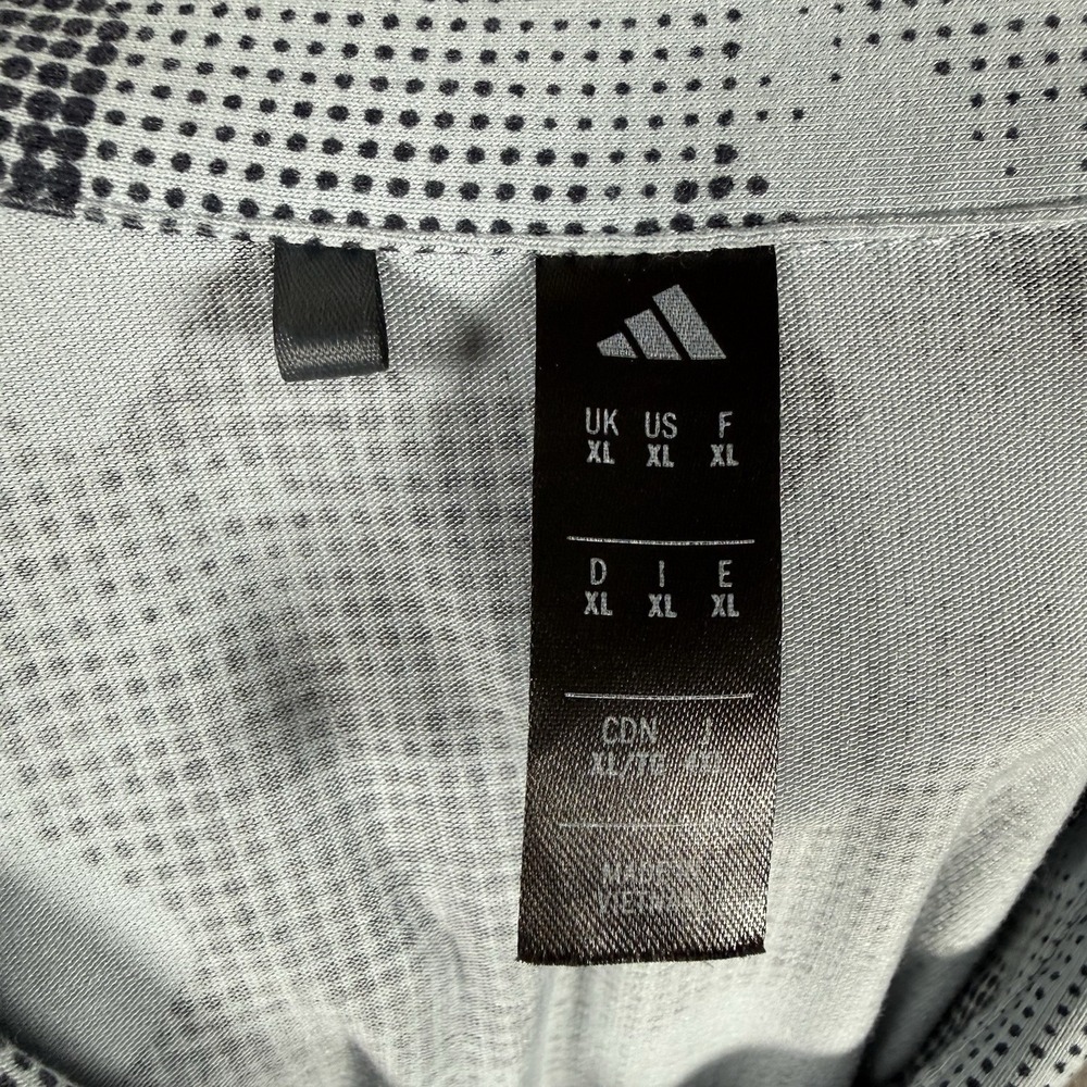 Adidas Go-To Mens Golf Polo XL Blue Digital Camo Performance Stretch Lightweight - Picture 2 of 9